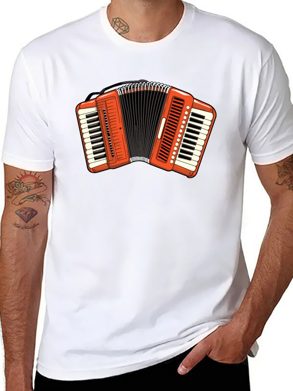 Accordion Graphic Tee - Musical Instrument T-Shirt product image 7