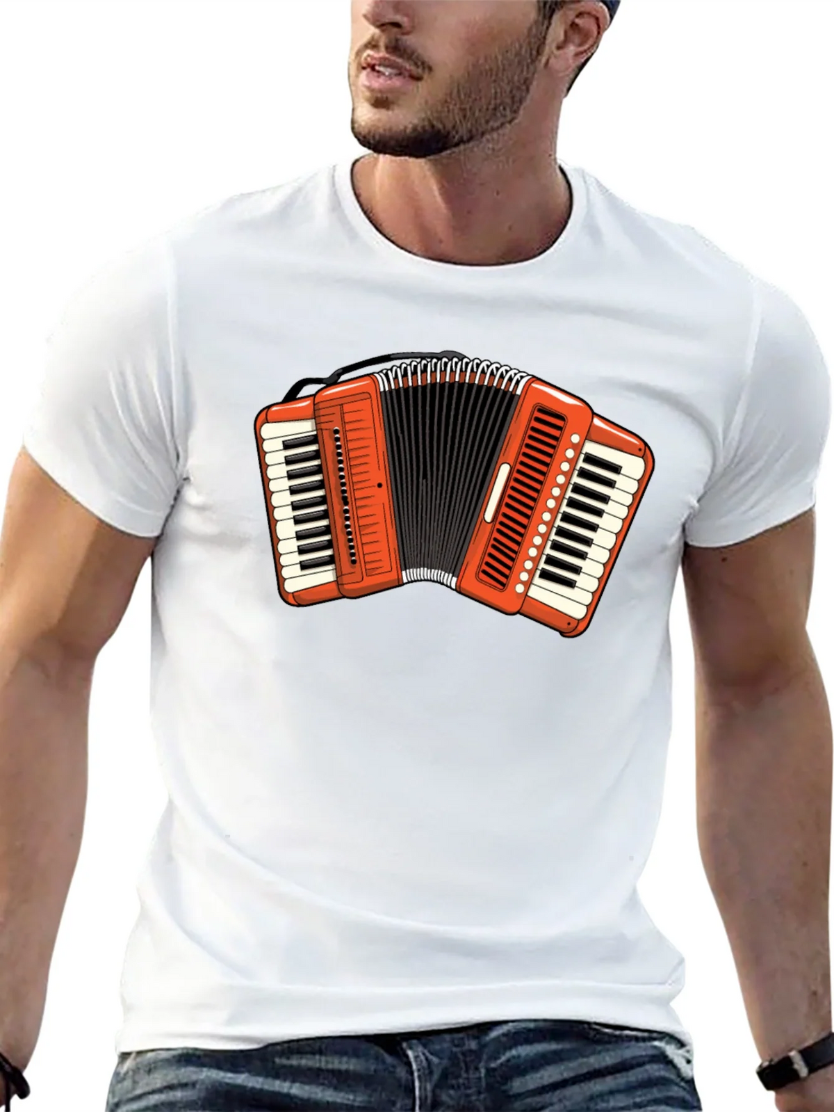 Accordion Graphic Tee - Musical Instrument T-Shirt product image 12