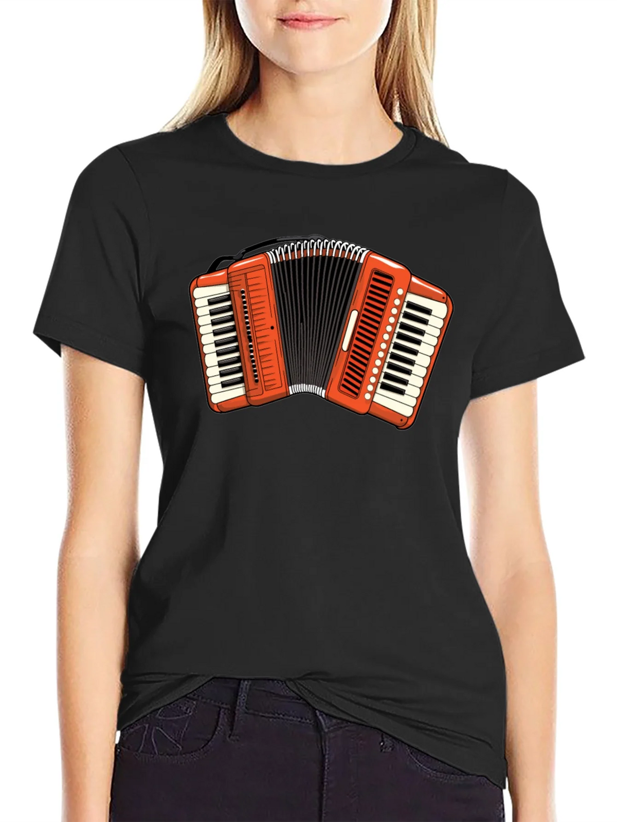Accordion Graphic Tee - Musical Instrument T-Shirt product image 2