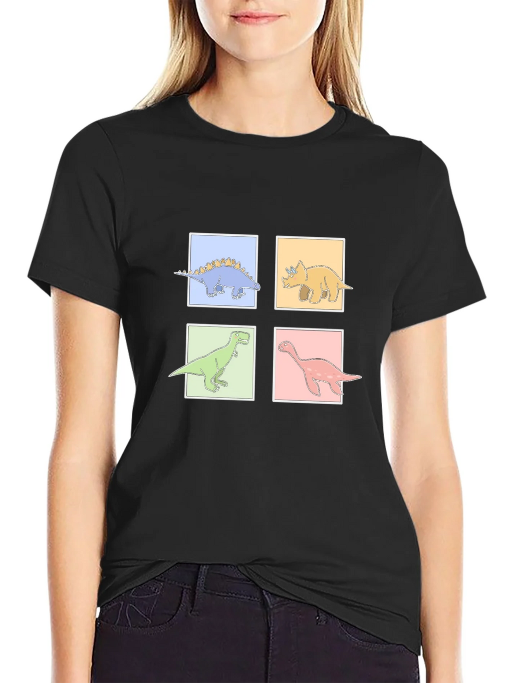 Dinosaur Square Graphic T-Shirt product image 5