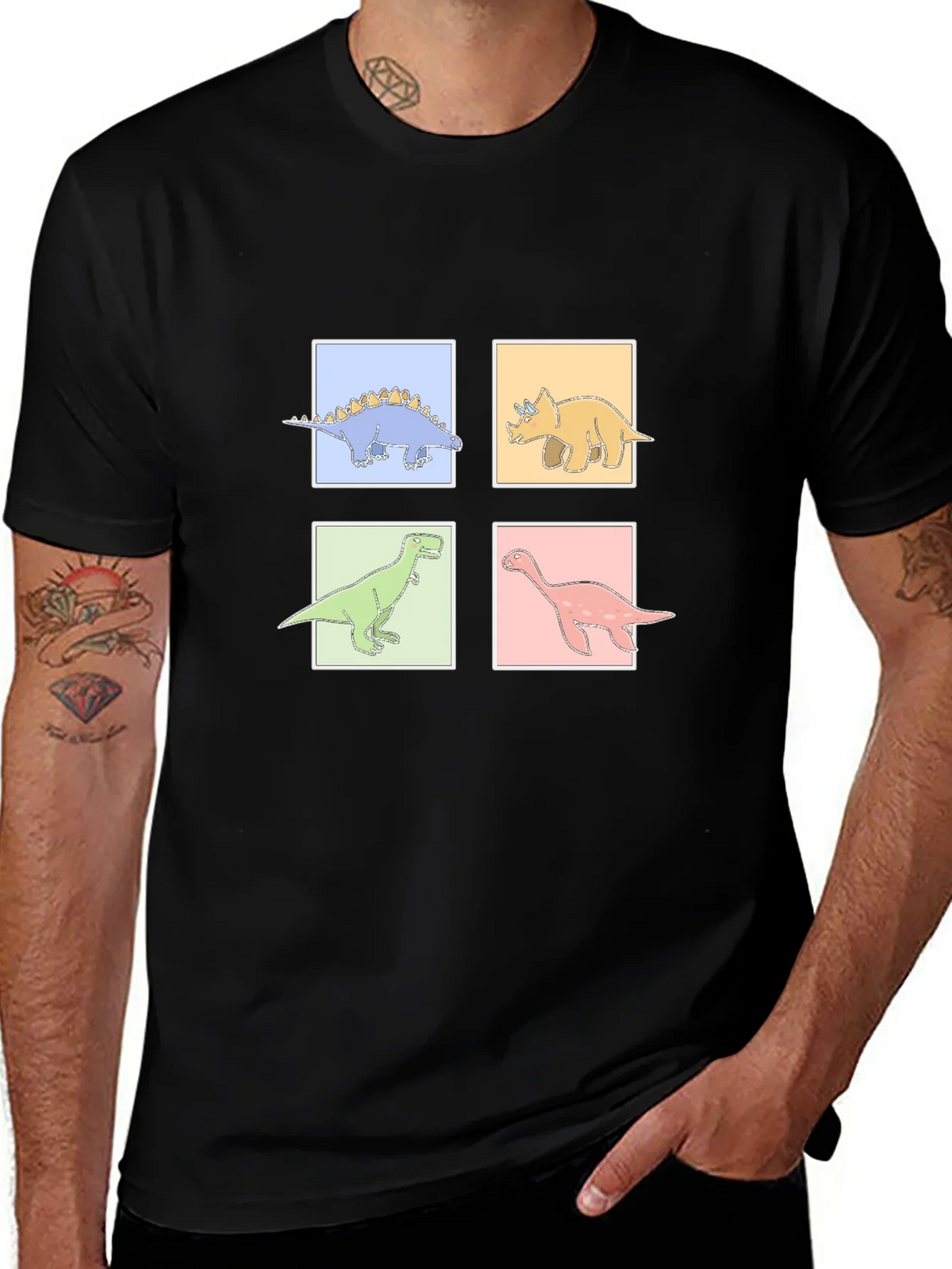 Dinosaur Square Graphic T-Shirt product image 1