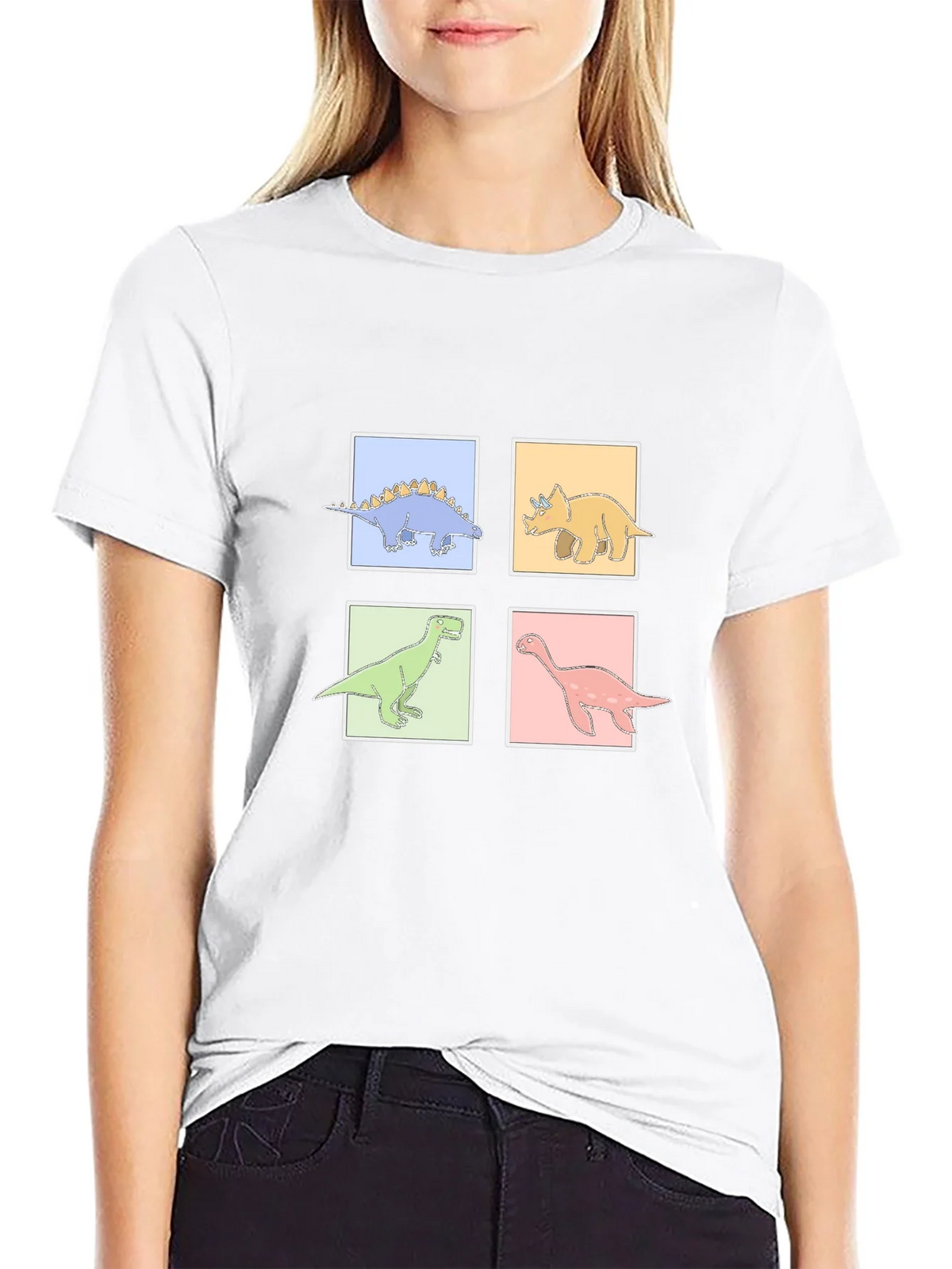 Dinosaur Square Graphic T-Shirt product image 11