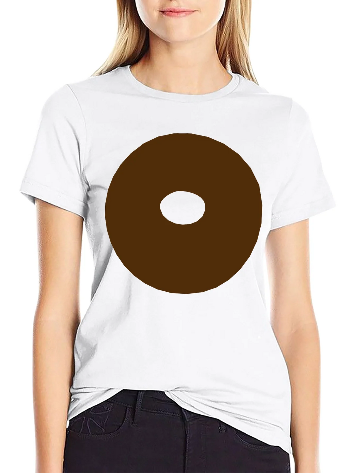 Minimalist Brown Donut Graphic T-Shirt product image 11