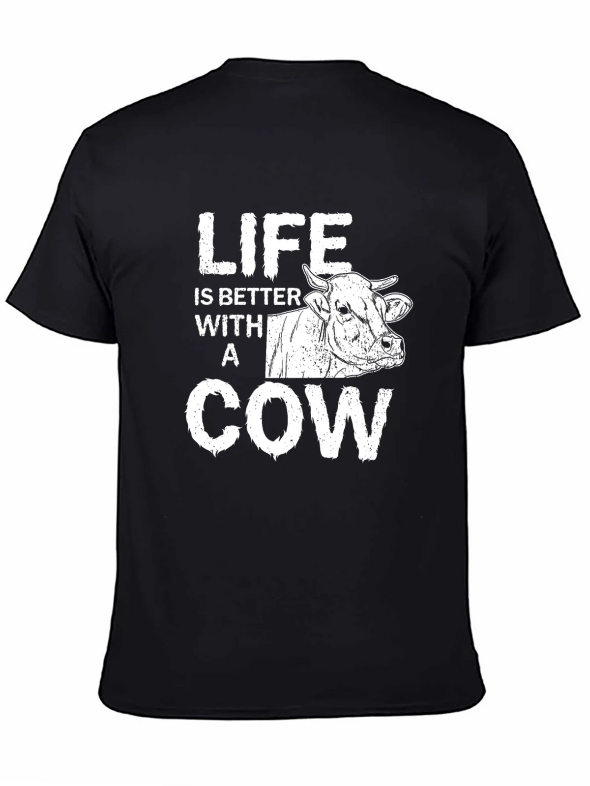 Life is Better with a Cow Graphic Tee - Black product image 4
