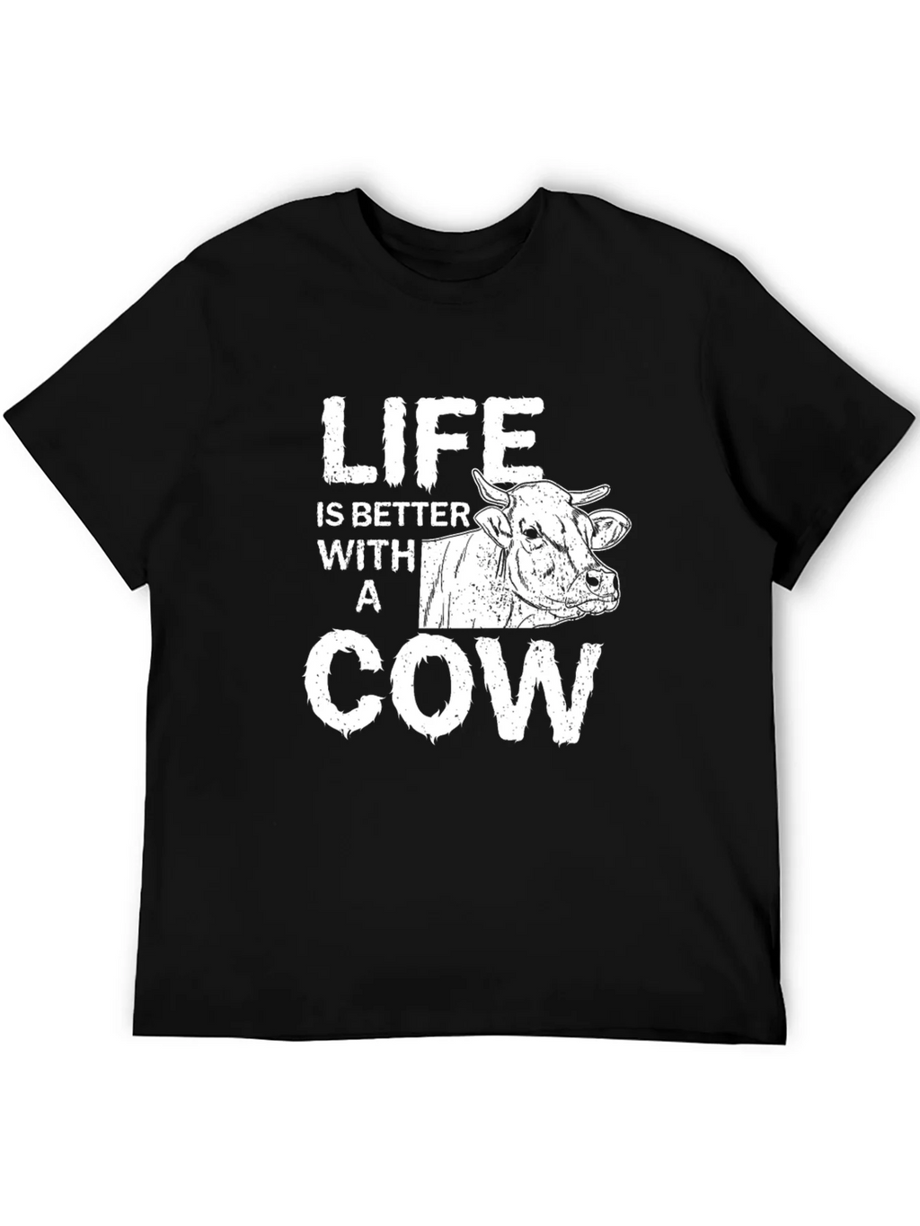Life is Better with a Cow Graphic Tee - Black product image 5