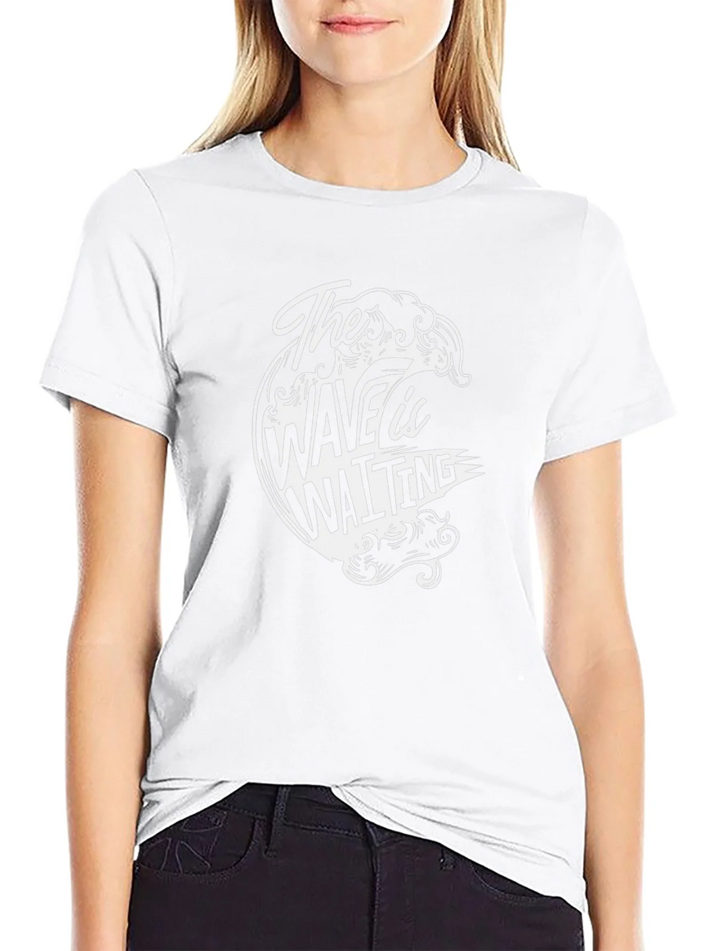 The Wave is Waiting Graphic Black T-Shirt product image 8