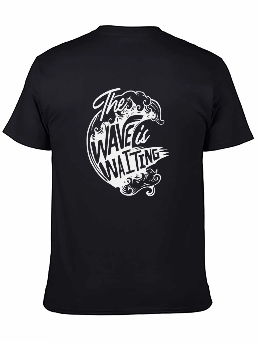 The Wave is Waiting Graphic Black T-Shirt product image 4