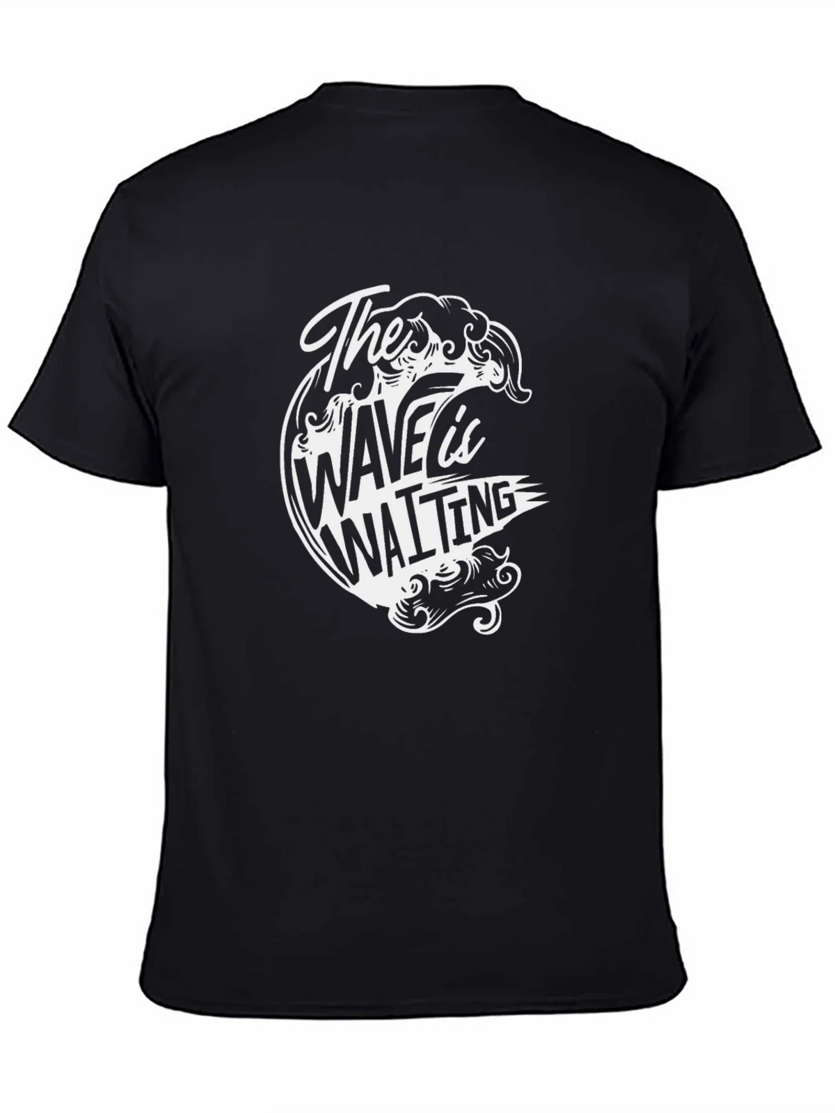 The Wave is Waiting Graphic Black T-Shirt product image 4