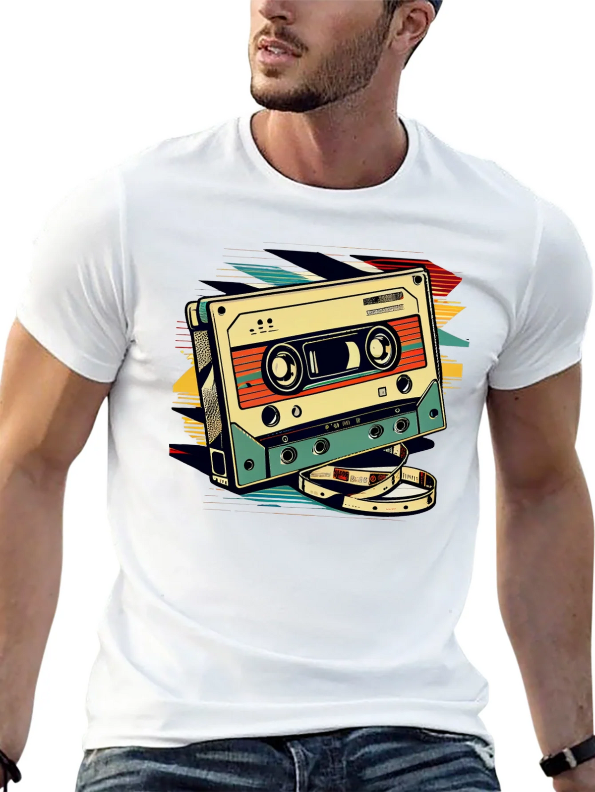 Retro Cassette Graphic T-Shirt - Vintage Style product image 4