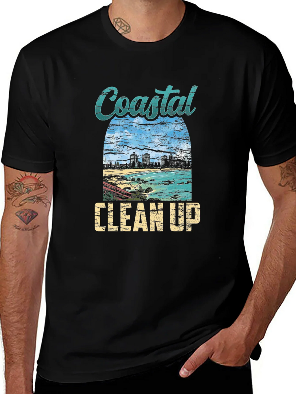 Coastal Clean Up Graphic Tee - Black product image 1