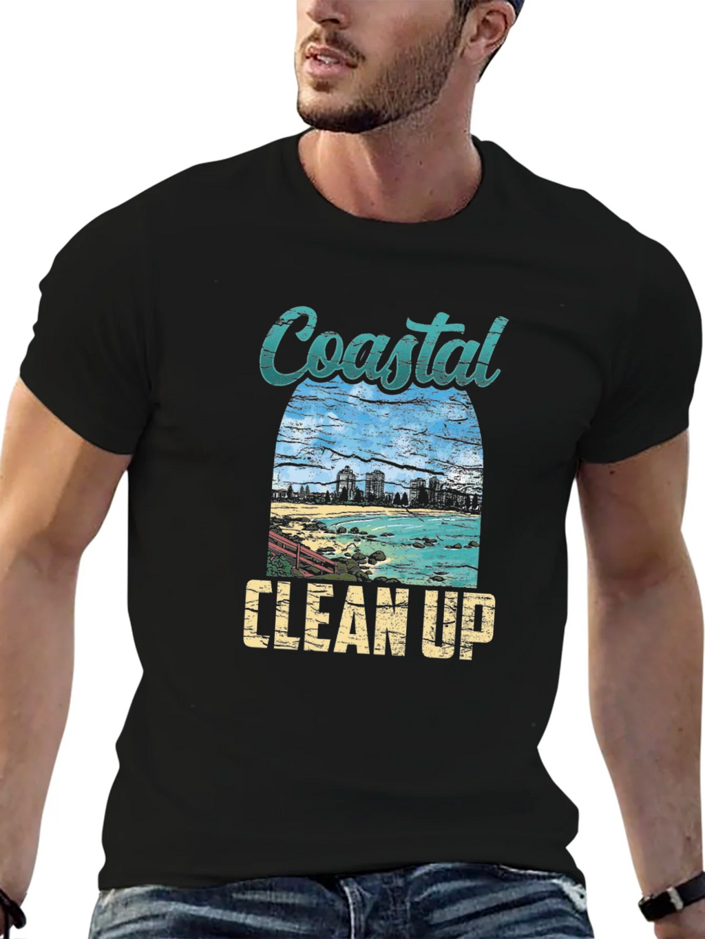 Coastal Clean Up Graphic Tee - Black product image 6