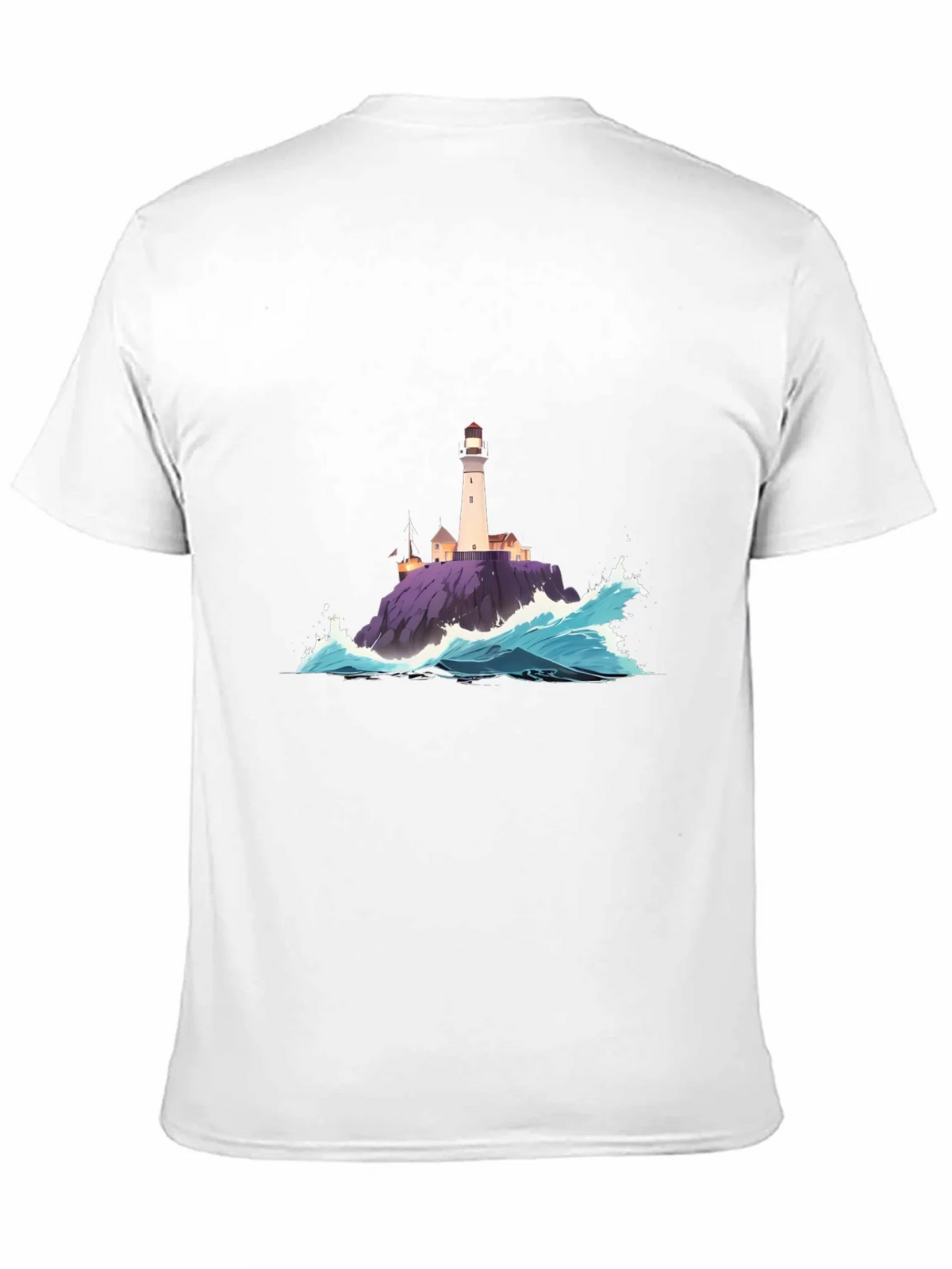 Lighthouse Wave Graphic Tee - Coastal Style product image 2