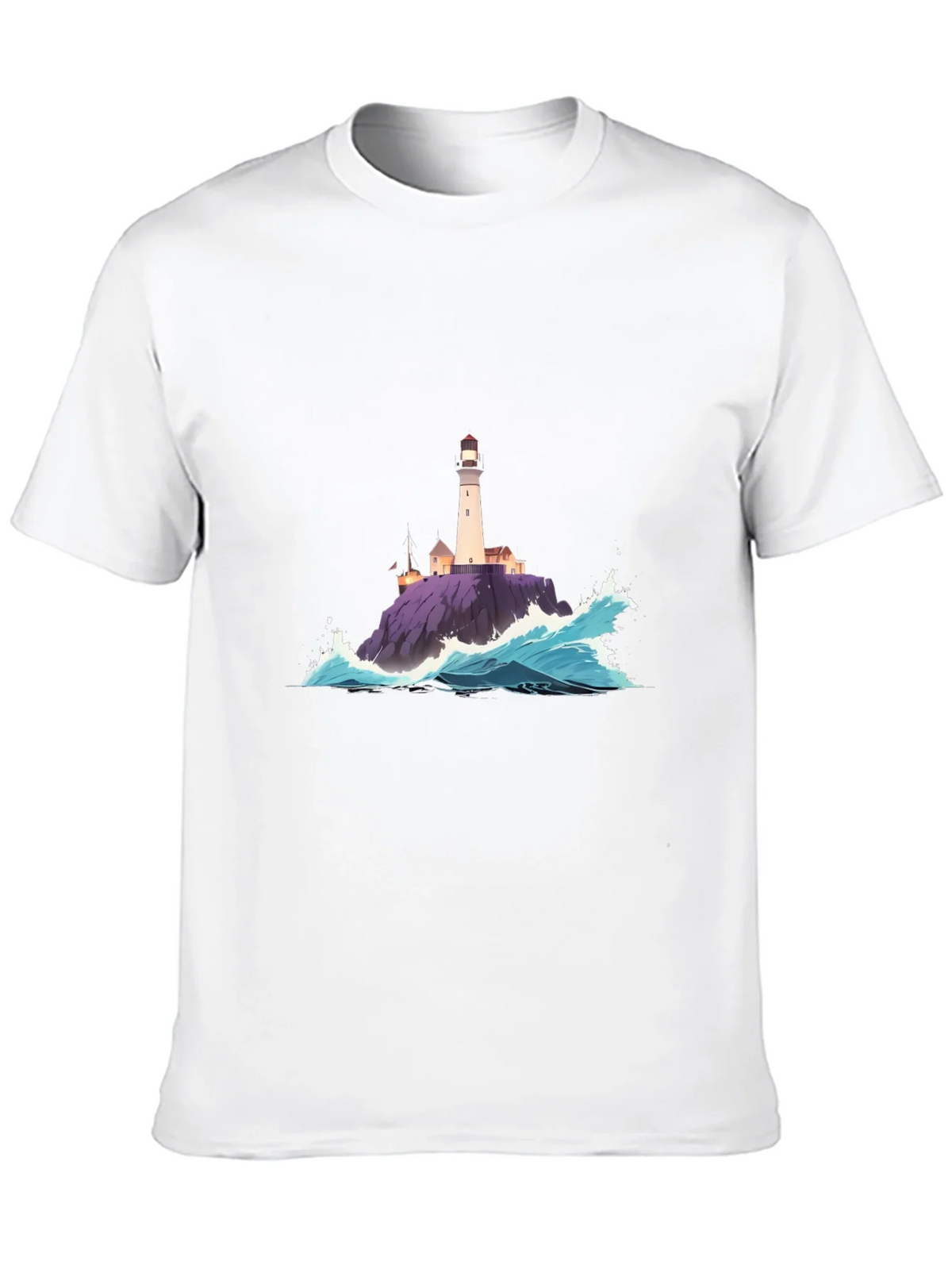 Lighthouse Wave Graphic Tee - Coastal Style product image 12
