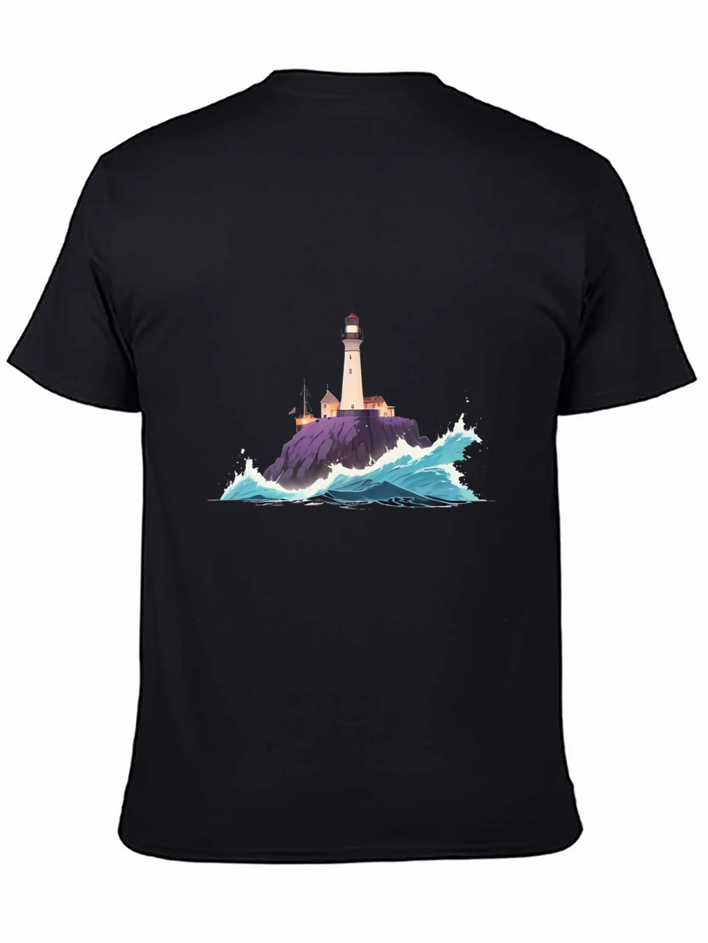 Lighthouse Wave Graphic Tee - Coastal Style product image 7