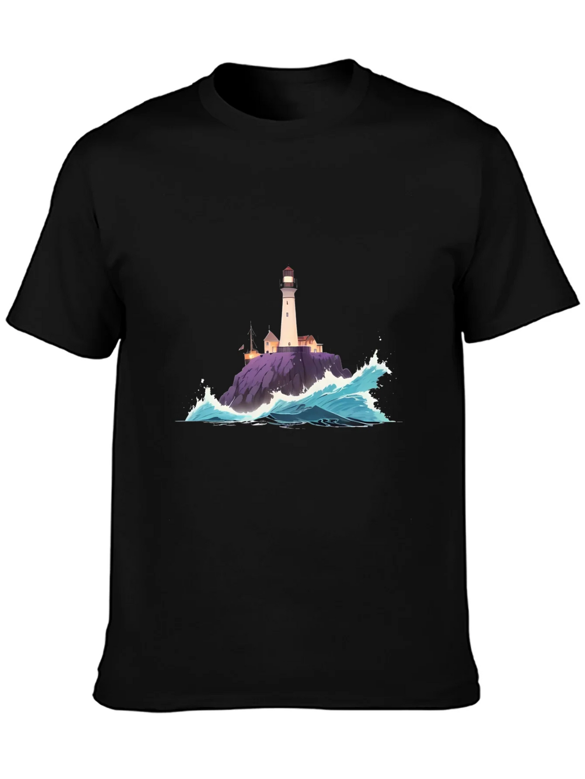 Lighthouse Wave Graphic Tee - Coastal Style product image 6