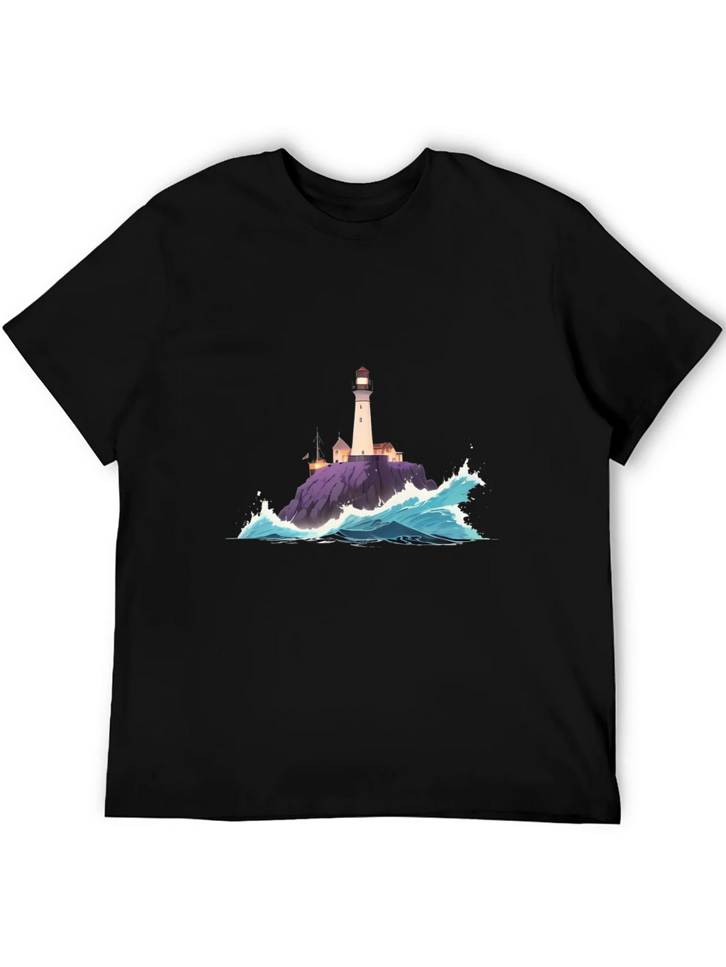 Lighthouse Wave Graphic Tee - Coastal Style product image 8