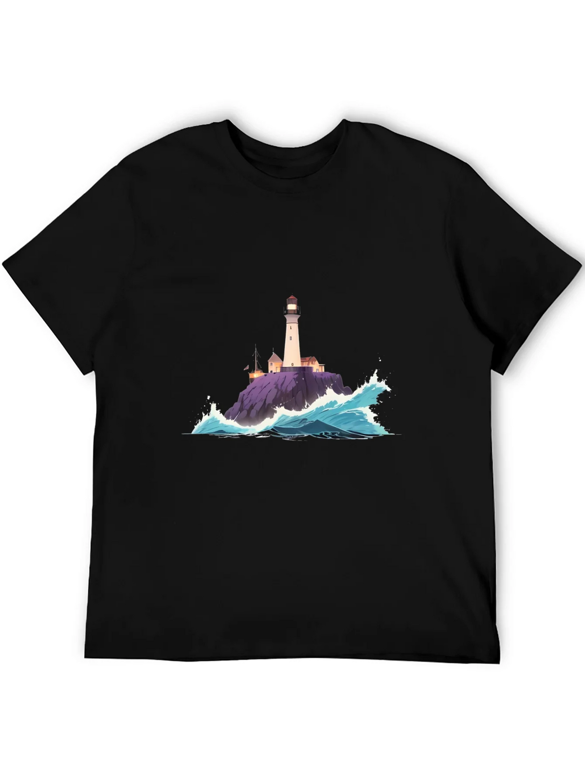 Lighthouse Wave Graphic Tee - Coastal Style product image 8