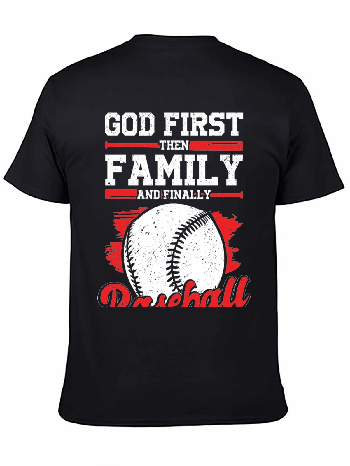 God First Family Then Baseball Graphic Tee product image 7