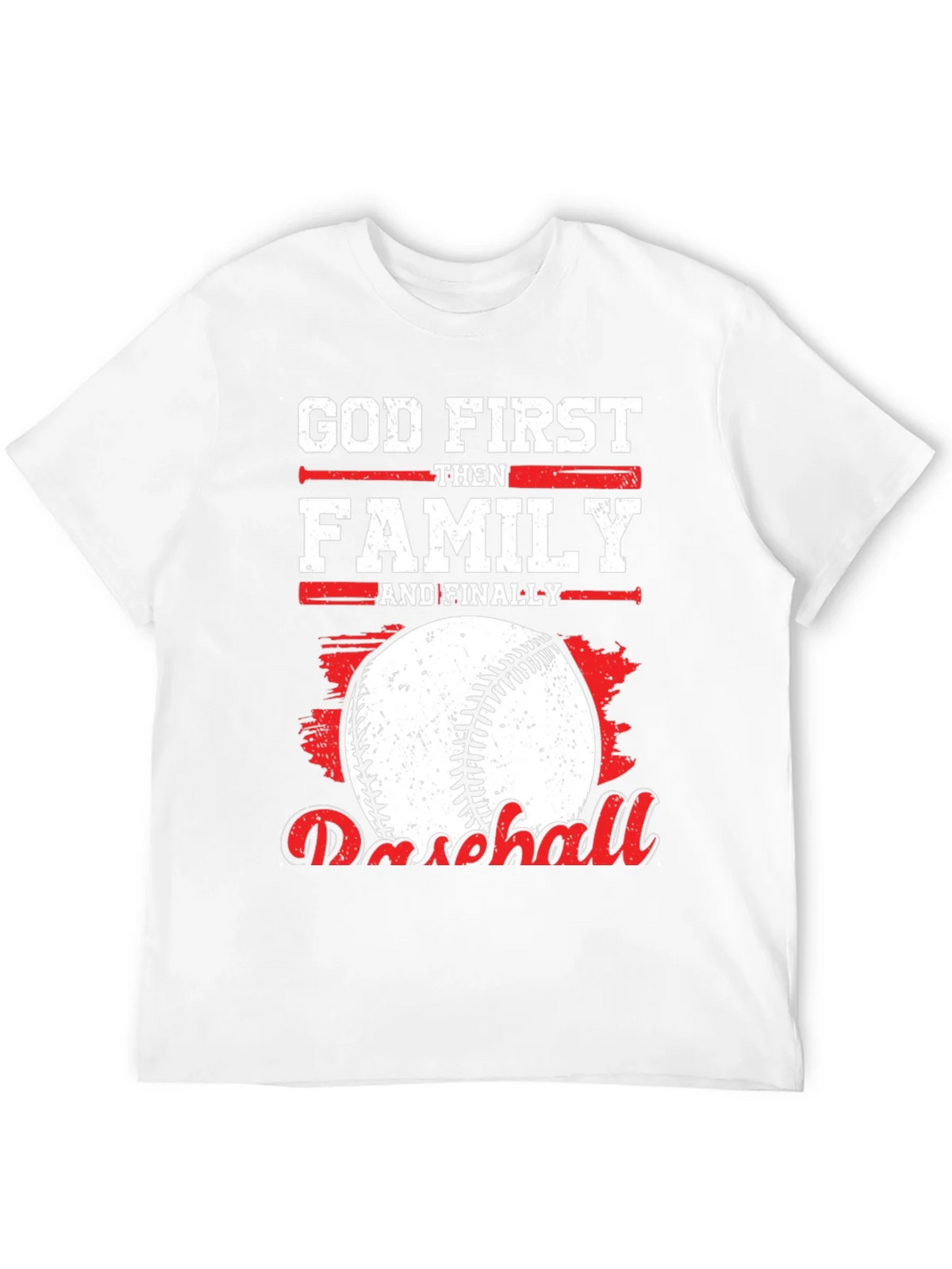 God First Family Then Baseball Graphic Tee product image 3