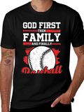 God First Family Then Baseball Graphic Tee product image 1