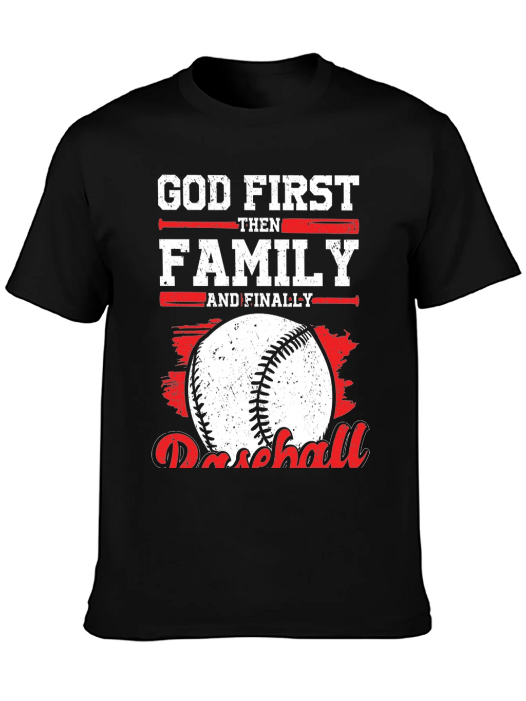 God First Family Then Baseball Graphic Tee product image 6