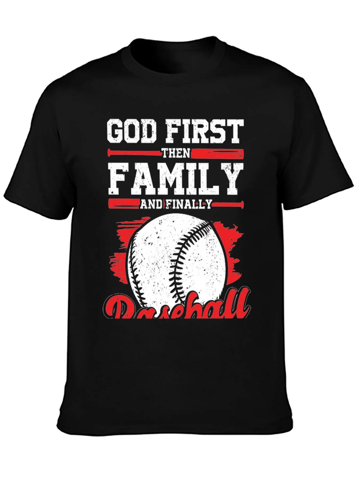 God First Family Then Baseball Graphic Tee product image 6