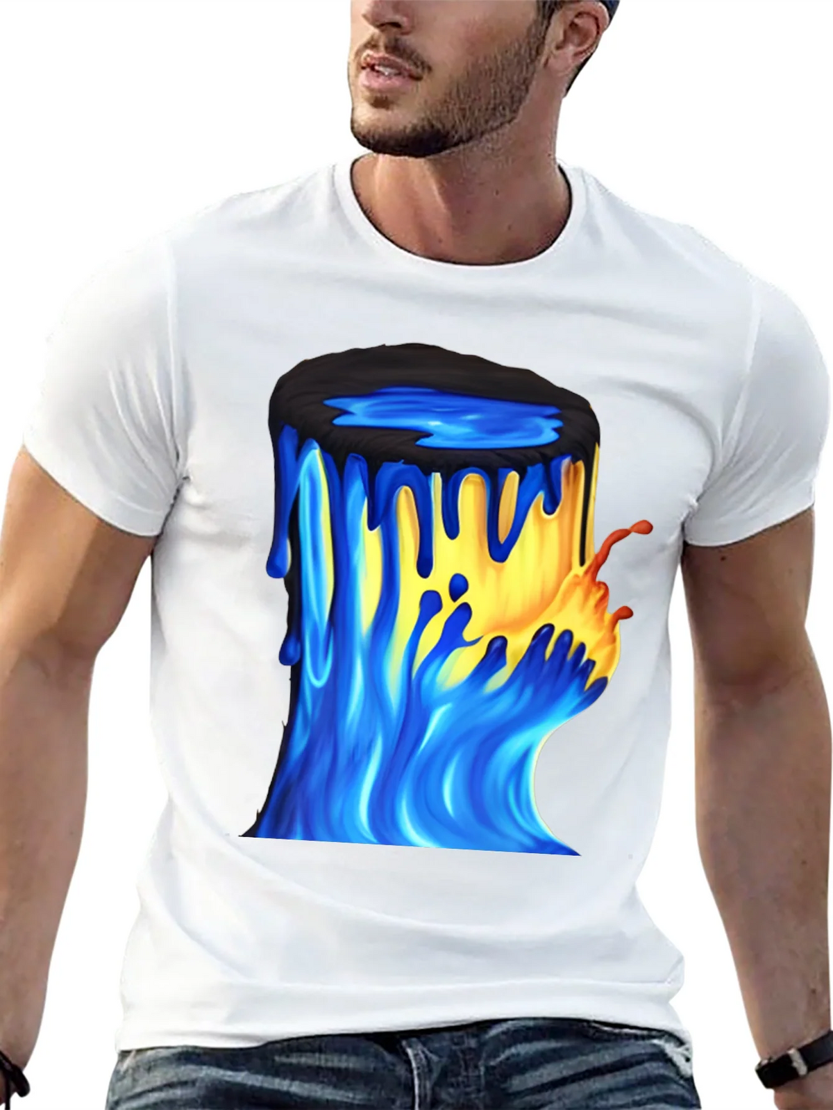 Paint Bucket Graphic Tee - Mens Black T-Shirt product image 4
