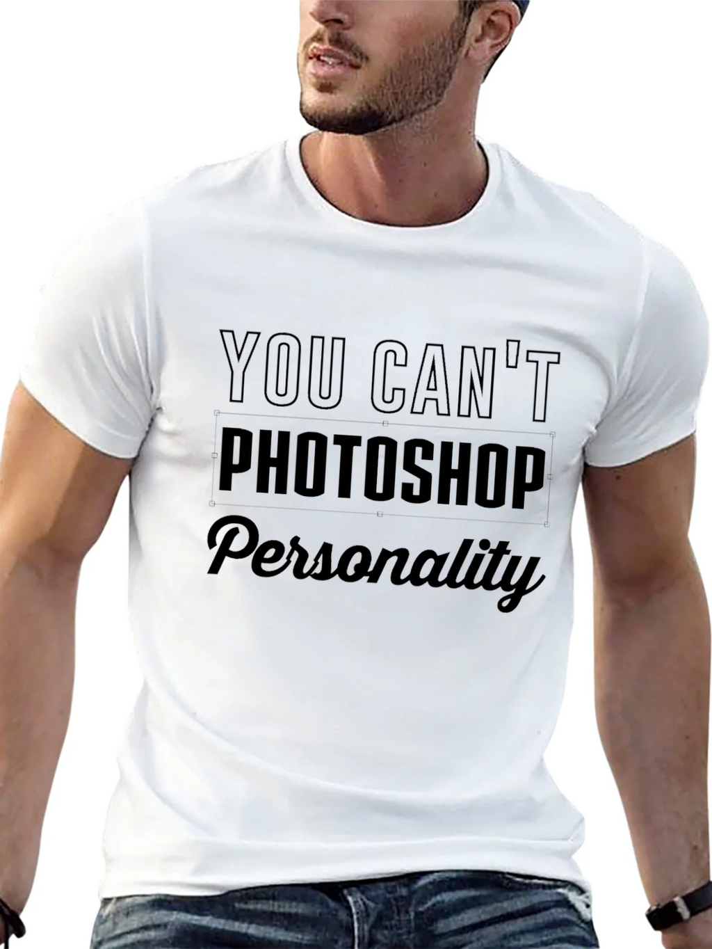 You Cant Photoshop Personality Black Tee product image 12