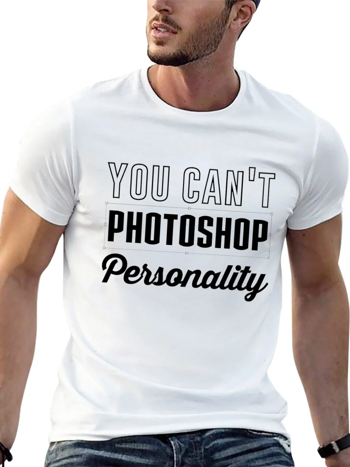 You Cant Photoshop Personality Black Tee product image 12