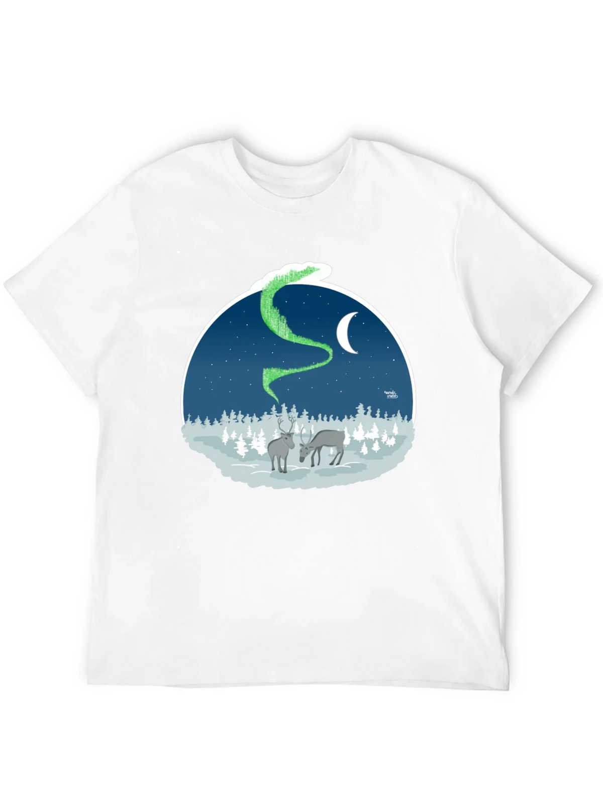 Northern Lights Deer Graphic Tee product image 11