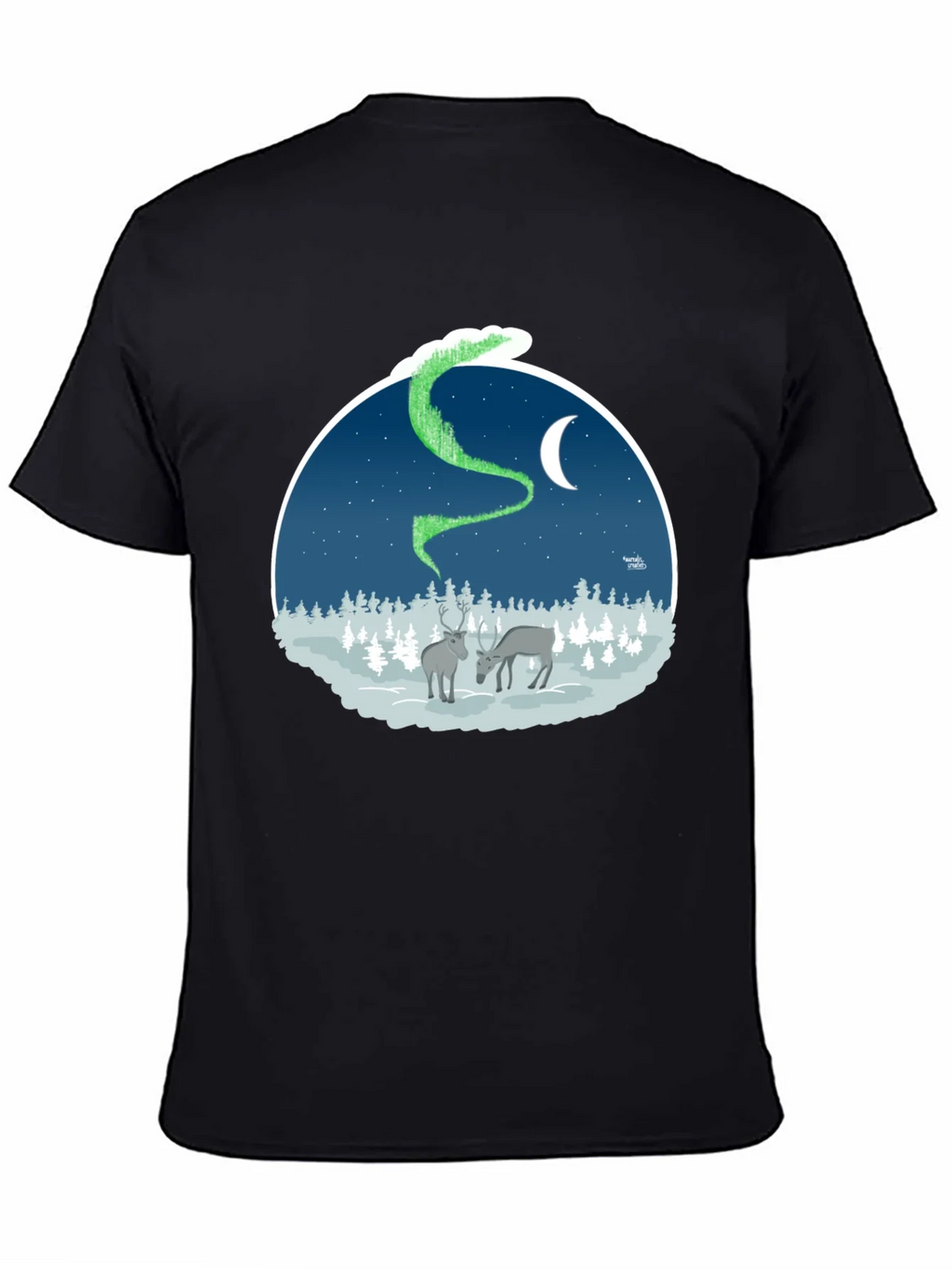 Northern Lights Deer Graphic Tee product image 4