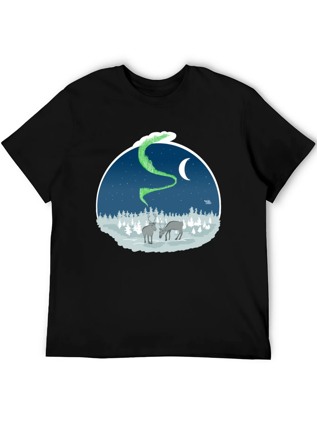 Northern Lights Deer Graphic Tee product image 5