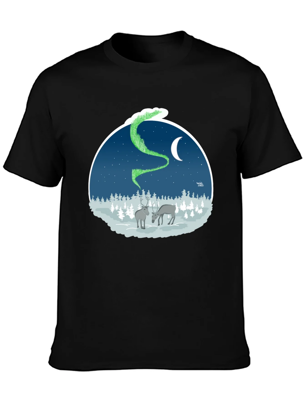 Northern Lights Deer Graphic Tee product image 3