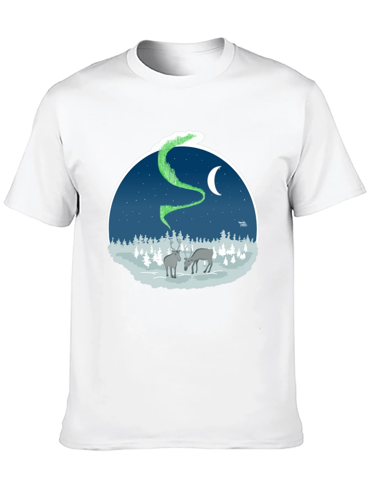 Northern Lights Deer Graphic Tee product image 9