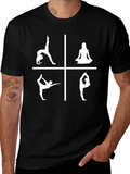 Yoga Pose T-Shirt - Black Graphic Tee product image 1