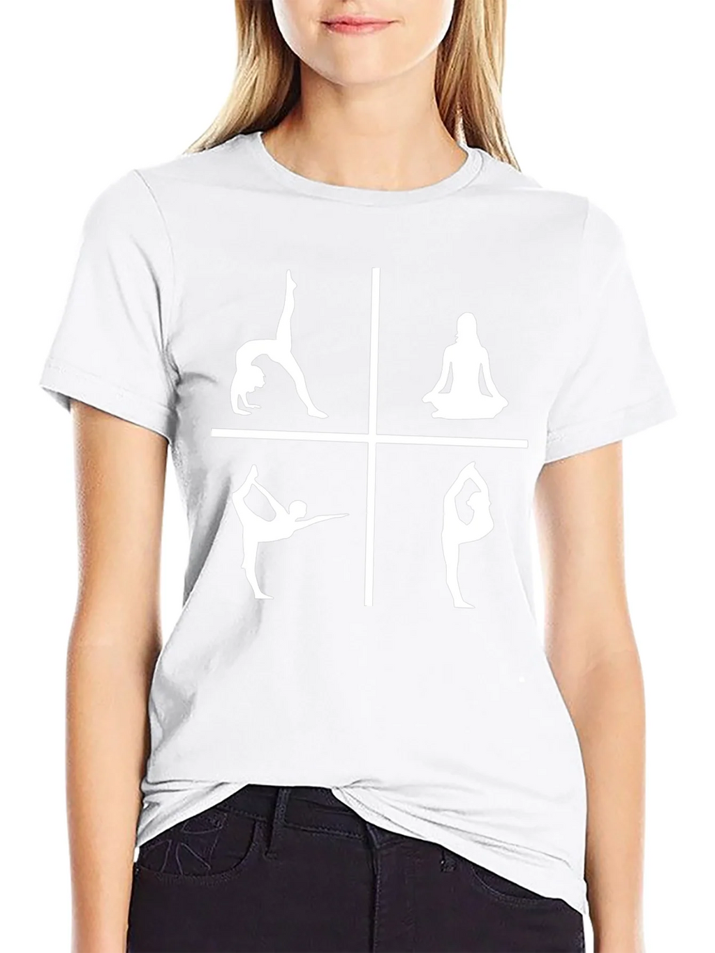 Yoga Pose T-Shirt - Black Graphic Tee product image 8