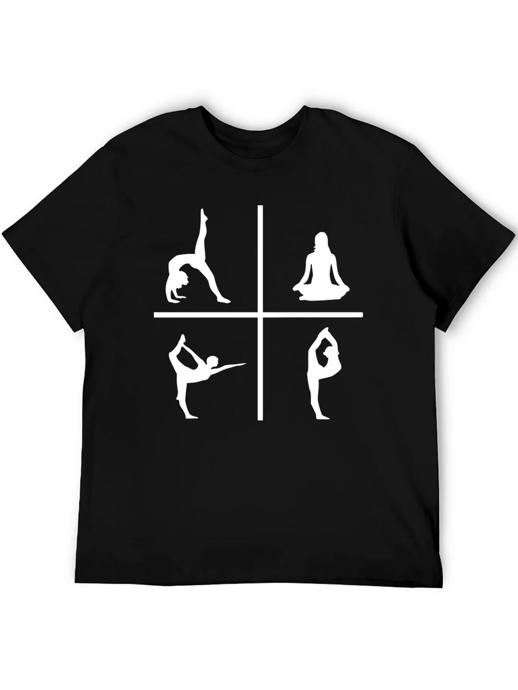Yoga Pose T-Shirt - Black Graphic Tee product image 5