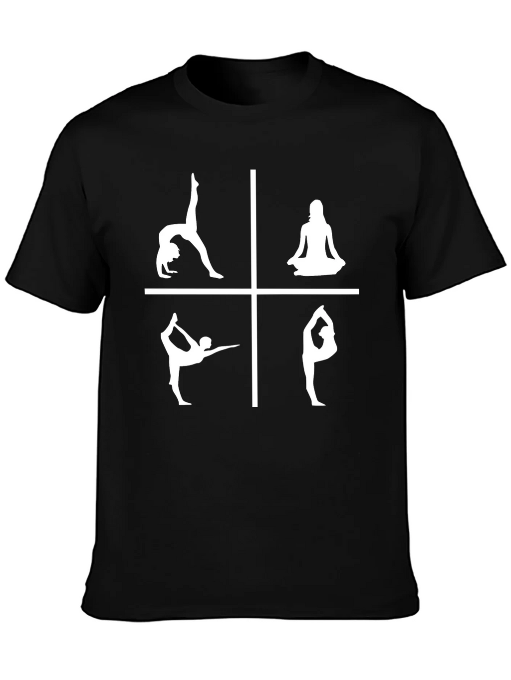 Yoga Pose T-Shirt - Black Graphic Tee product image 3