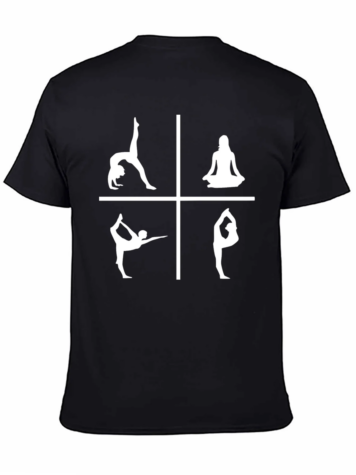 Yoga Pose T-Shirt - Black Graphic Tee product image 4