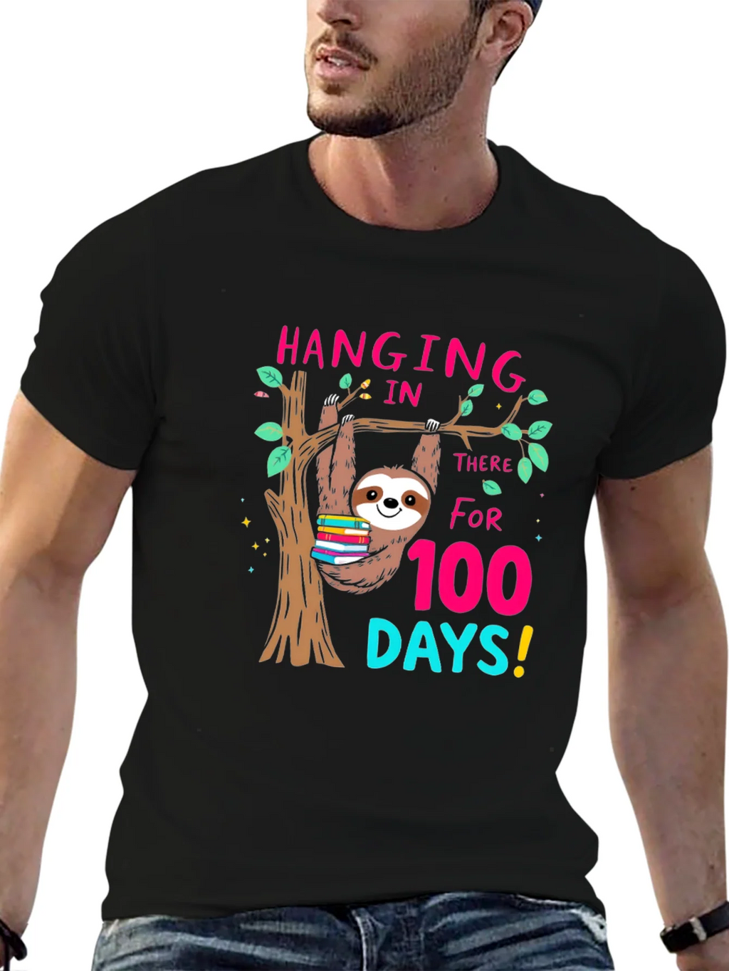100 Days of School Sloth T-Shirt product image 6