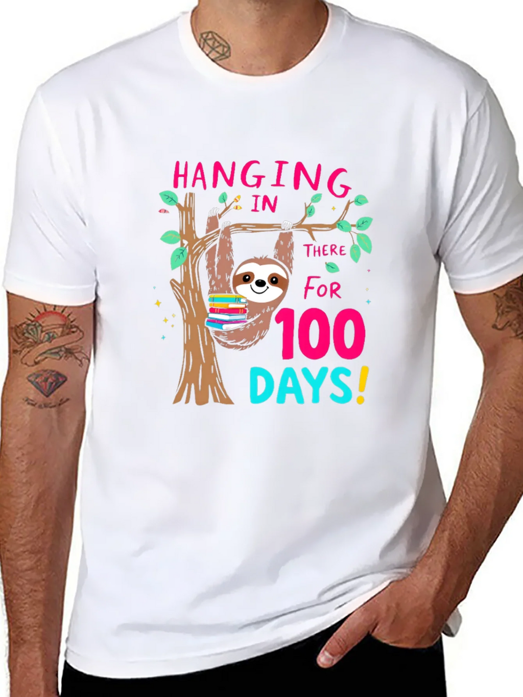 100 Days of School Sloth T-Shirt product image 7