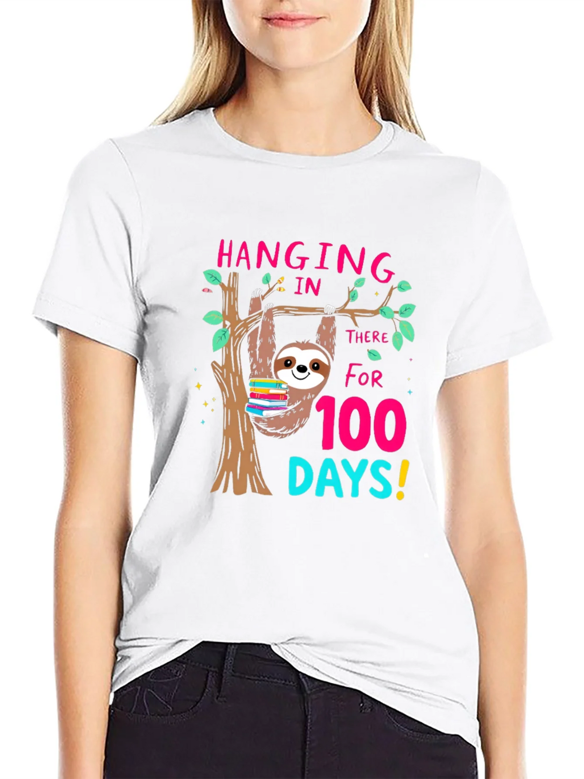 100 Days of School Sloth T-Shirt product image 8