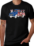 Patriotic Animals Truck T-Shirt product image 1