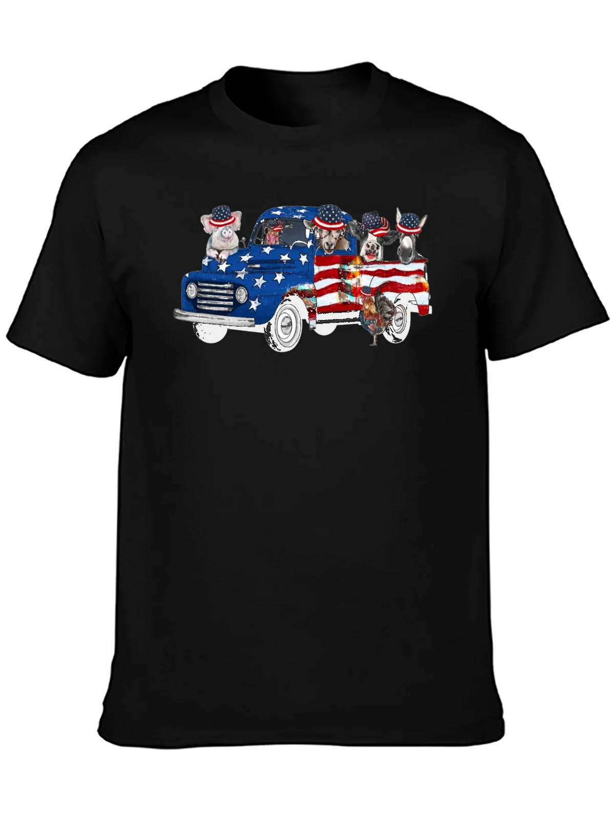 Patriotic Animals Truck T-Shirt product image 3