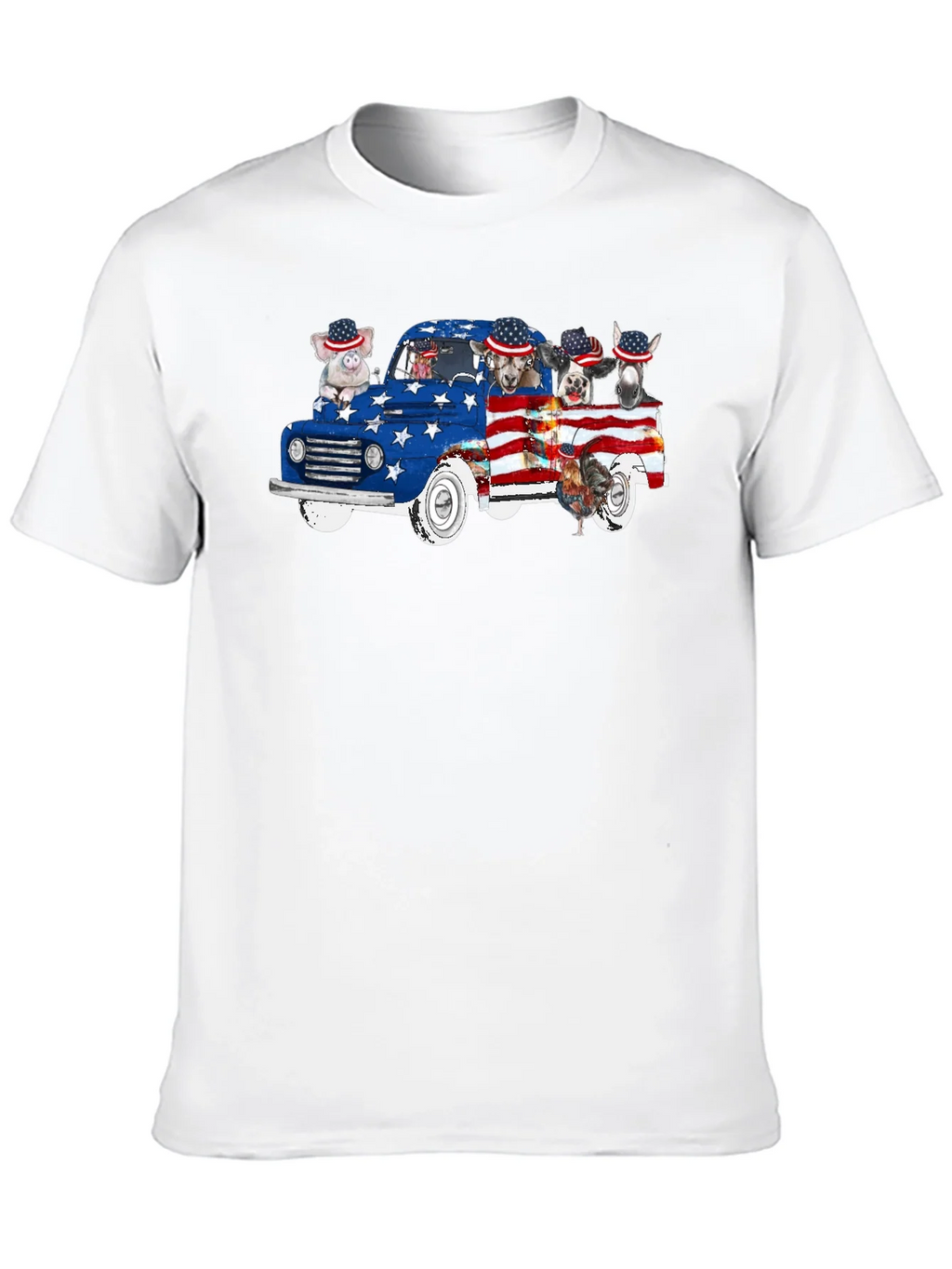 Patriotic Animals Truck T-Shirt product image 9