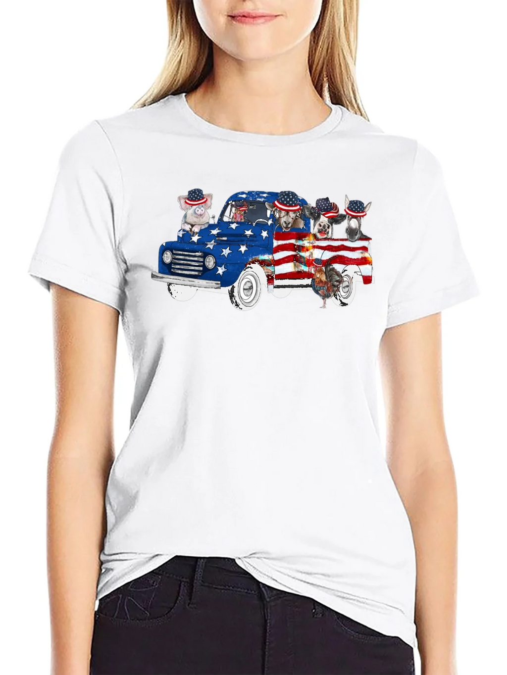 Patriotic Animals Truck T-Shirt product image 8