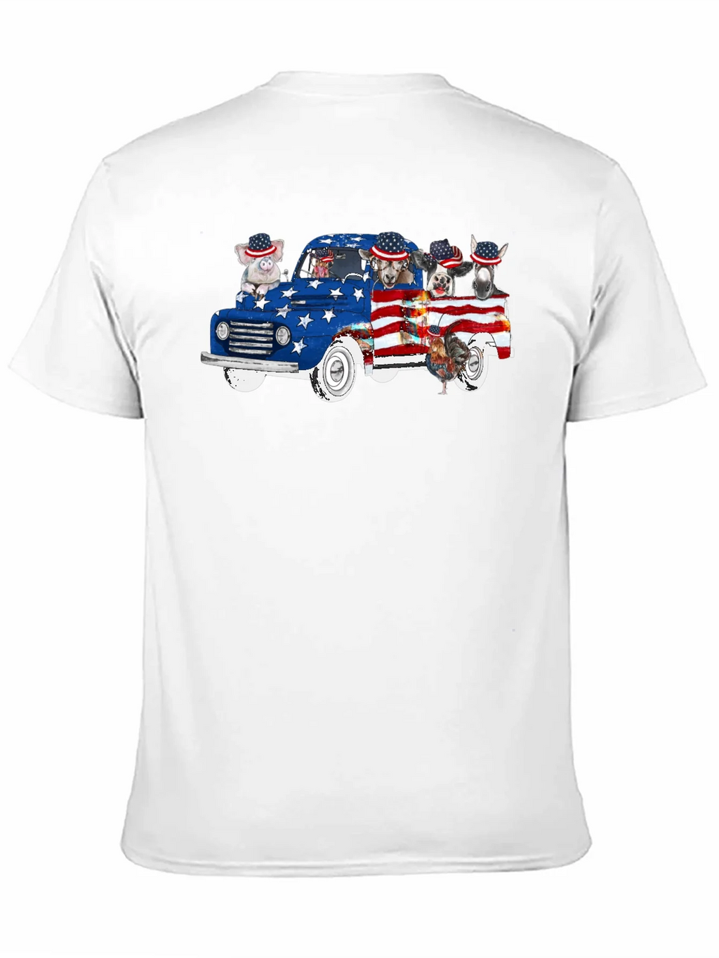 Patriotic Animals Truck T-Shirt product image 10