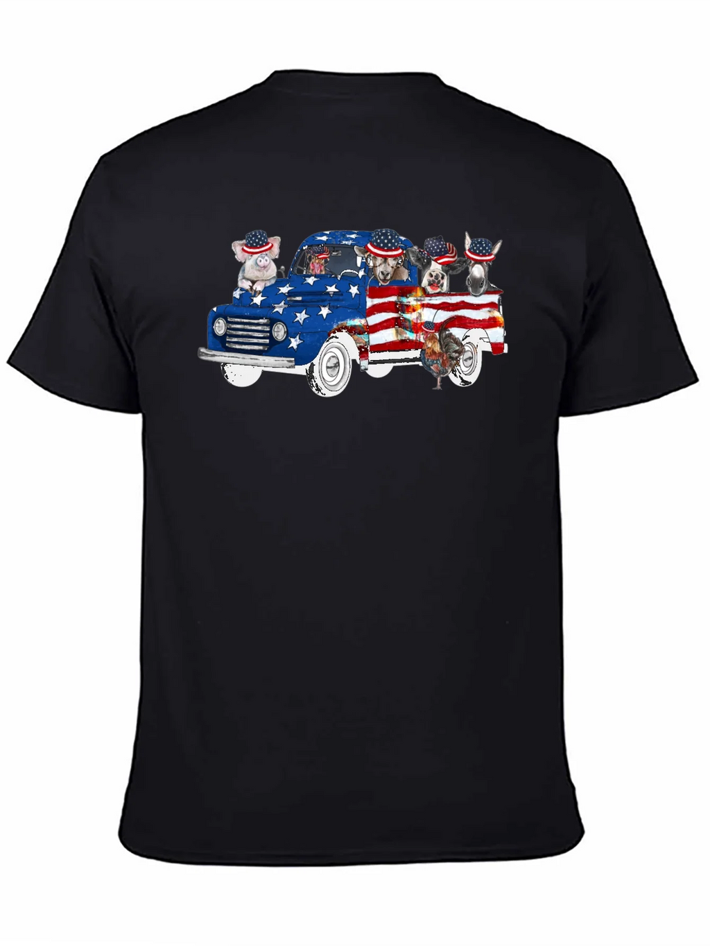 Patriotic Animals Truck T-Shirt product image 4