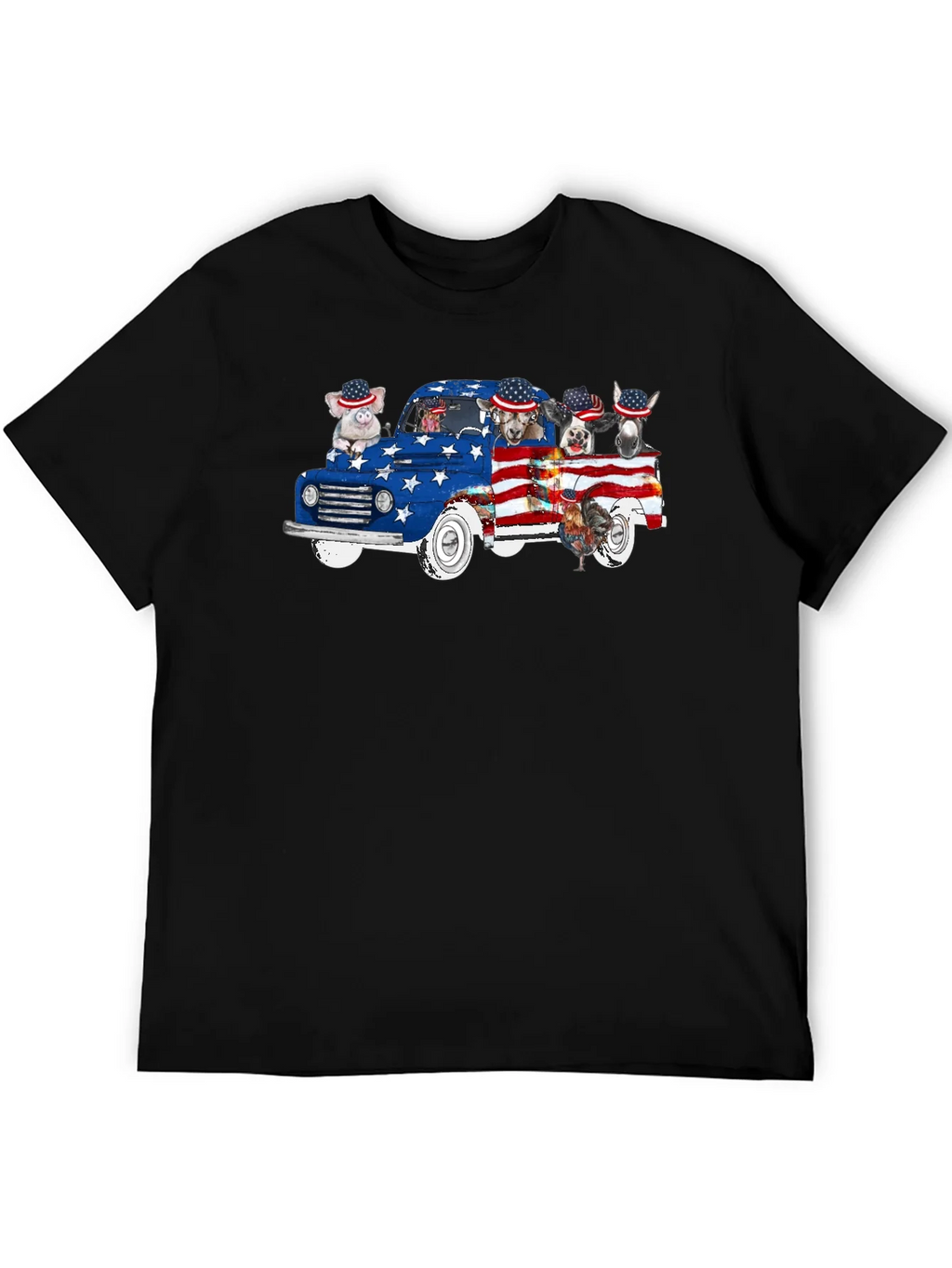 Patriotic Animals Truck T-Shirt product image 5