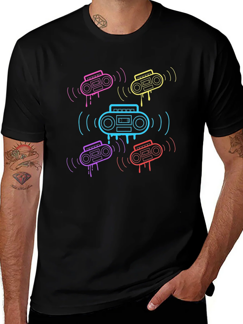 Retro Boombox Graphic T-Shirt product image 1